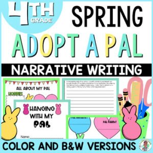 Easter Adopt A Pal Writing End of The Year Upper Elementary Narrative Worksheet