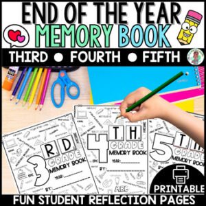 3rd 4th 5th Grade End of The Year Memory Book Gift Last Week of School Keepsake