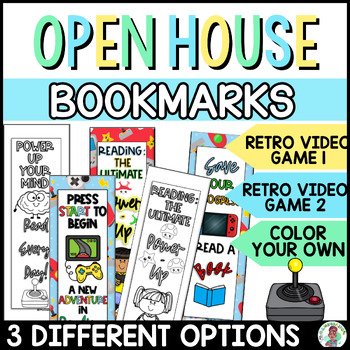 3rd 4th 5th Open House Back to School Elementary Video Game Color Bookmarks