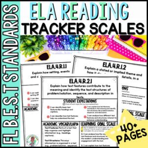 4th Grade FL B.E.S.T ELA Standards Scales I Can Tracking Progress Editable