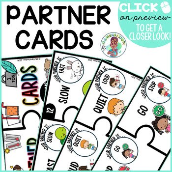 K-5 Elementary Antonym Pair Partner Puzzle Pieces Cards Collaboration Pairing - Image 2