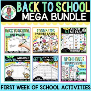 3rd 4th 5th Grade Back to School Activity Bundle First Week Building Community