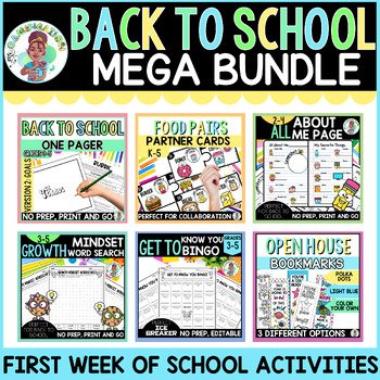3rd 4th 5th Grade Back to School Activity Bundle First Week Building Community