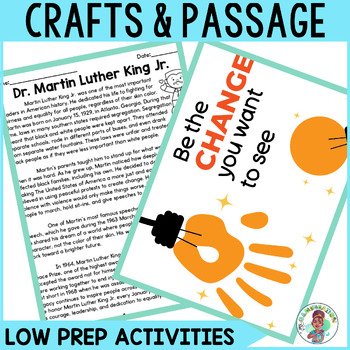 Black History MLK Reading Passage, Writing, and Craft Bundle for Grades 3-5 - Image 3
