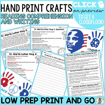 Black History MLK Reading Passage, Writing, and Craft Bundle for Grades 3-5 - Image 4