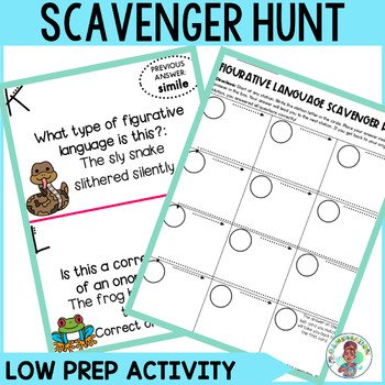 3rd 4th 5th Grade Reading Figurative Language Scavenger Hunt Activity Printable - Image 3