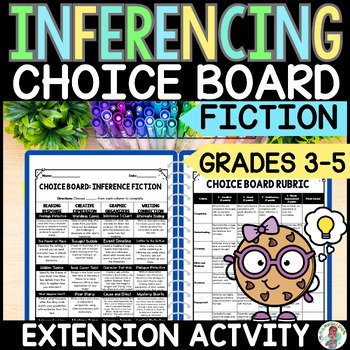 3rd 4th 5th Grade Year Round Choice Board Inference Fiction Enrichment Activity