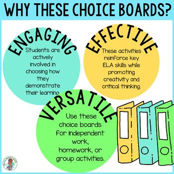 3rd 4th 5th Grade Monthly Reading Choice Board Menu ELA Mega Bundle Extension - Image 3