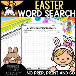 3rd 4th 5th Easter Holiday Word Searches Writing Prompt Discussion Questions