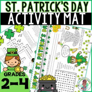 2nd- 4th Grade St. Patrick's Day Holiday Activity Mat Festive No Prep Printable