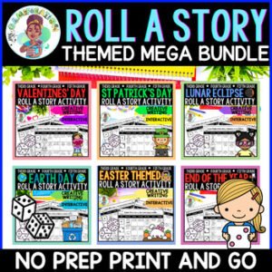 3rd 4th 5th Roll A Story Creative Writing Bundle Activity Graphic Organizer Game