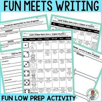 3rd 4th 5th Roll A Story Creative Writing Bundle Activity Graphic Organizer Game - Image 3