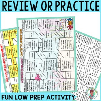 4th Grade Spring Ocean Breakout Context Clues Maze Vocabulary Practice ELA - Image 3