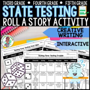 3rd 4th 5th Grade Roll a Story State Testing Creative Writing Dice Activity ELA