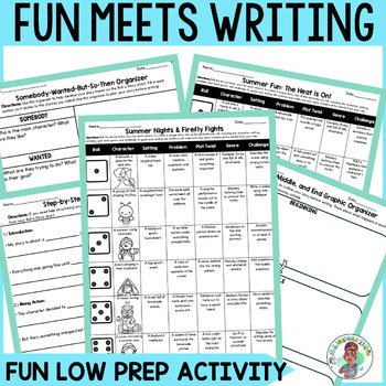 3rd 4th 5th Grade Roll a Story Summer Time Fun Creative Writing Activity ELA - Image 3