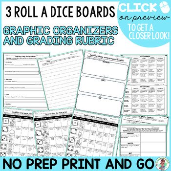 3rd 4th 5th Grade Roll a Story Summer Time Fun Creative Writing Activity ELA - Image 4