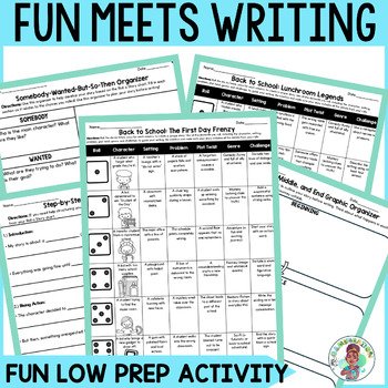 3rd 4th 5th Grade Roll a Story Back to School Creative Writing Activity ELA - Image 3