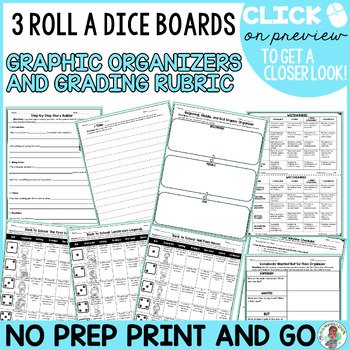 3rd 4th 5th Grade Roll a Story Back to School Creative Writing Activity ELA - Image 4