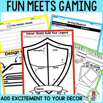 Gamer Theme Back to School Gaming Pack Grades 3-5 Writing Goals Strengths - Image 3