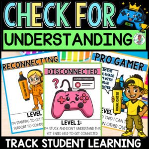 3rd 4th 5th Grade Check for Understanding Levels Track Student Progress Posters