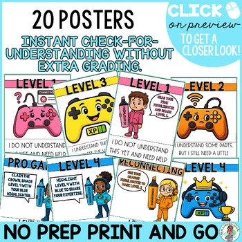 3rd 4th 5th Grade Check for Understanding Levels Track Student Progress Posters - Image 4