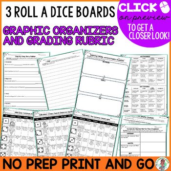 3rd 4th 5th Grade Roll a Story Halloween Creative Writing Dice Activity ELA - Image 4