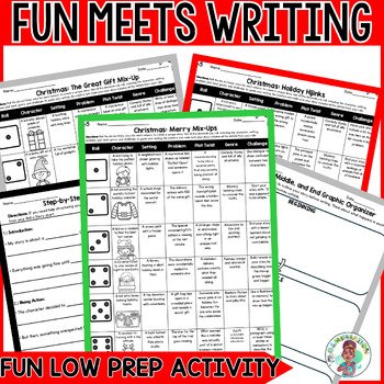 3rd 4th 5th Grade Roll a Story Christmas Creative Writing Dice Activity ELA - Image 3