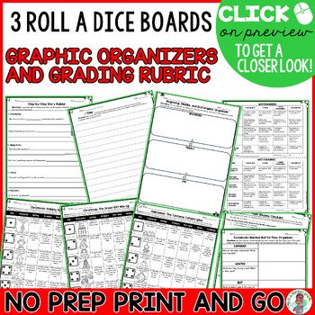 3rd 4th 5th Grade Roll a Story Christmas Creative Writing Dice Activity ELA - Image 4