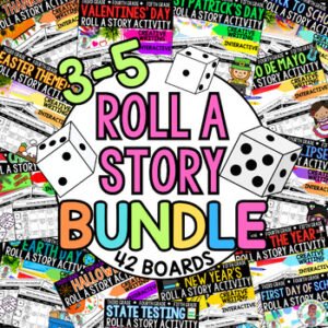 3rd 4th 5th Grade Roll A Story All School Year Bundle Creative Writing Activity