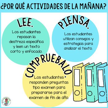 4th Grade Text Structure Spanish Reading Bell Ringers Morning Work Test Prep - Image 2