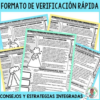 4th Grade Text Structure Spanish Reading Bell Ringers Morning Work Test Prep - Image 3