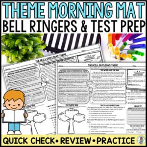 4th Grade Theme Reading Daily Bell Ringers Morning Work Test Prep Quick Check