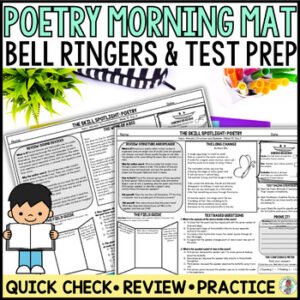 4th Grade Poetry Reading Daily Bell Ringers Morning Work Test Prep Quick Check