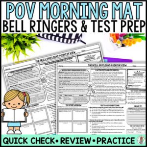 4th Grade Point of View Daily Bell Ringers Morning Work Test Prep Quick Check