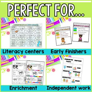 3rd 4th 5th Grade ELA Enrichment Choice Boards Early Finishers Activities Bundle - Image 3